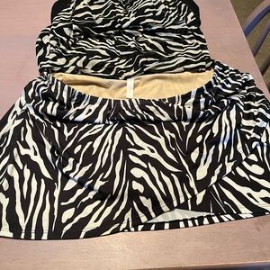 Zebra print Lane Bryant tankini barely worn.